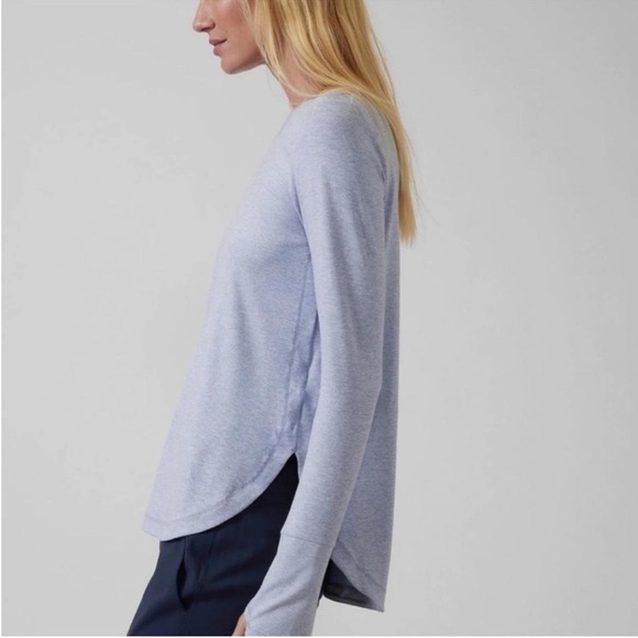 Athleta Uptempo Light Purple Long Sleeve Athletic Warm T-Shirt Women’s Small - Picture 2 of 8